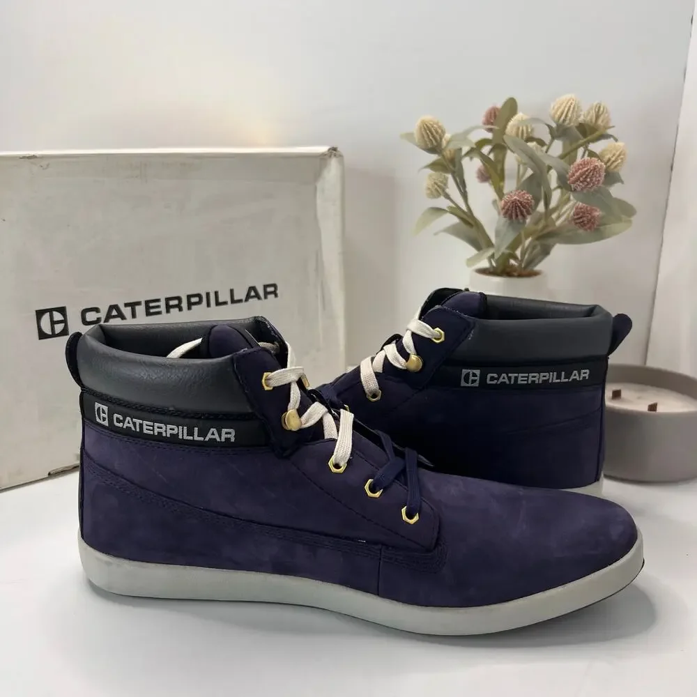 Caterpillar Poe Chukka Suede Leather Boot Evening Blue P717727 Men's 12 M NWD